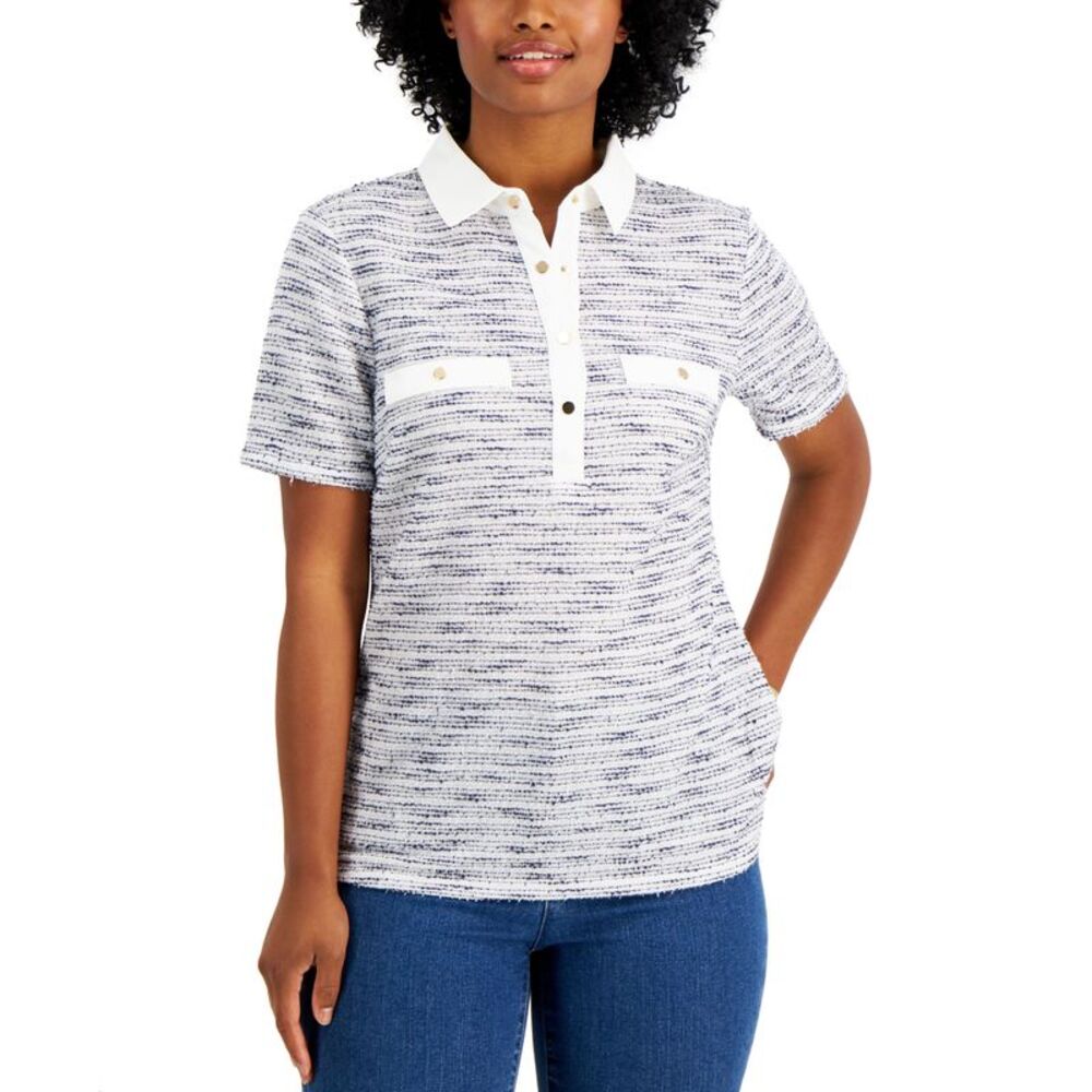 Charter Club Cotton Tweed Polo